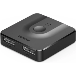 Rozdzielacz sygnału UGREEN CM430 2x DisplayPort (wejście) do 1x DisplayPort (wyjście) przełącznik 4K/1080p czarny