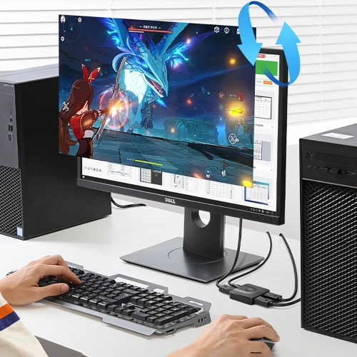 Kup UGREEN CM430 Signalverteiler 2x DisplayPort (Eingang) zu 1x DisplayPort (Ausgang) Schalter 4K/1080p schwarz - UGR1374BLK - {ean13} - Sklep Home Screen