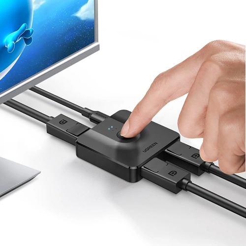 Kup UGREEN CM430 Signalverteiler 2x DisplayPort (Eingang) zu 1x DisplayPort (Ausgang) Schalter 4K/1080p schwarz - UGR1374BLK - {ean13} - Sklep Home Screen