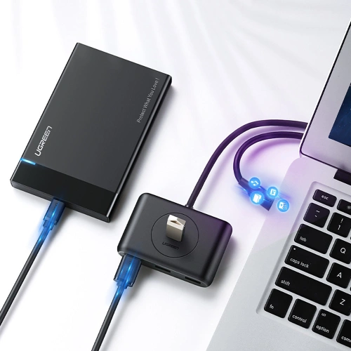 Kup UGREEN CR113 HUB USB - 4 x USB 3.0 25m fekete - UGR1376BLK - {ean13} - Sklep Home Screen