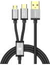 Kabel UGREEN US196 USB - USB-C + microUSB 1m schwarz