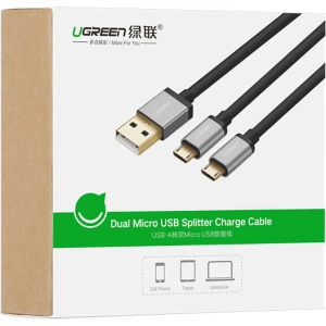 Buy UGREEN US196 USB - USB-C + microUSB Cable 1m black - UGR1379BLK - {ean13} - Home Screen Store Europe