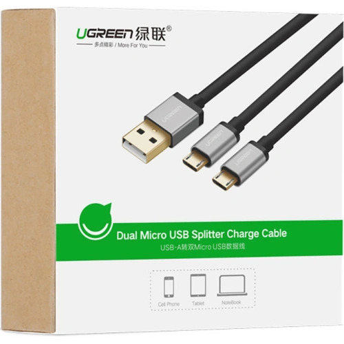Kup Kabel UGREEN US196 USB - USB-C + microUSB 1m schwarz - UGR1379BLK - {ean13} - Sklep Home Screen