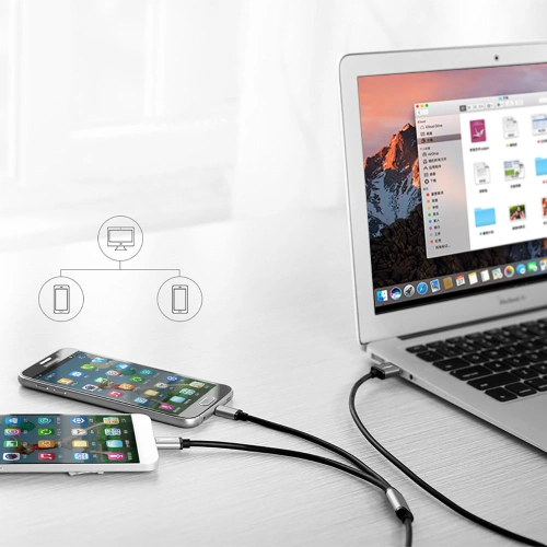 Kup Kabel UGREEN US196 USB - USB-C + microUSB 1m schwarz - UGR1379BLK - {ean13} - Sklep Home Screen