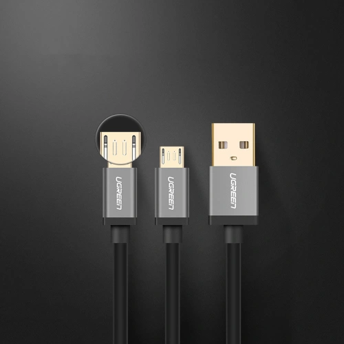 Kup UGREEN US196 USB - USB-C + microUSB 1m fekete kábel - UGR1379BLK - {ean13} - Sklep Home Screen