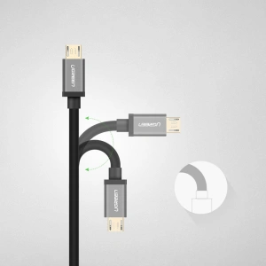 Buy UGREEN US196 USB - USB-C + microUSB Cable 1m black - UGR1379BLK - {ean13} - Home Screen Store Europe