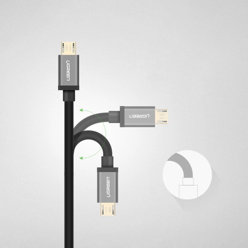 Kup Kabel UGREEN US196 USB - USB-C + microUSB 1m schwarz - UGR1379BLK - {ean13} - Sklep Home Screen