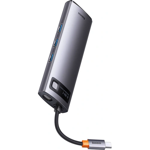 Kup Hub 8-in-1 Baseus Metal Gleam Series USB-C - 3x USB 3.0 + 2x HDMI + USB-C PD + microSD/SD - BSU3490 - {ean13} - Sklep Home Screen