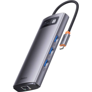 Kup Hub 8-in-1 Baseus Metal Gleam Series USB-C - 3x USB 3.0 + 2x HDMI + USB-C PD + Ethernet RJ45 - BSU3491 - {ean13} - Sklep Home Screen