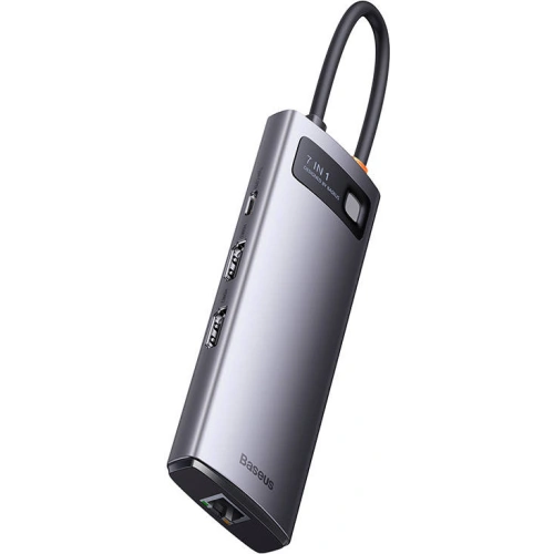 Kup Hub 8-in-1 Baseus Metal Gleam Series USB-C - 3x USB 3.0 + 2x HDMI + USB-C PD + Ethernet RJ45 - BSU3491 - {ean13} - Sklep Home Screen