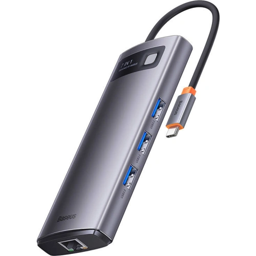 Kup Hub 7-in-1 Baseus Metal Gleam Series USB-C - 3x USB 3.0 + HDMI + USB-C PD + VGA + Ethernet RJ45 - BSU3492 - {ean13} - Sklep Home Screen