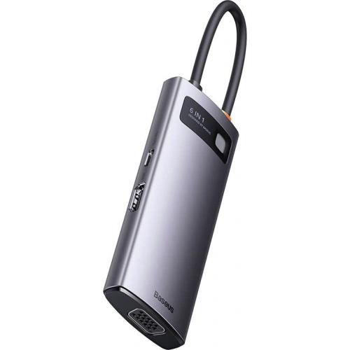 Kup Hub 6w1 Baseus Metal Gleam Series USB-C - 3x USB 3.0 + HDMI + USB-C PD + VGA - BSU3495 - {ean13} - Sklep Home Screen