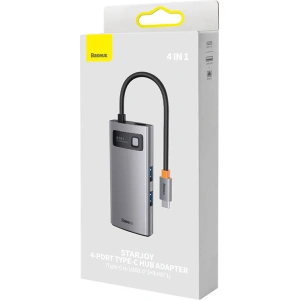 Kup Hub 6-in-1 Baseus Metal Gleam Series USB-C - 4x USB 3.0 - BSU3496 - {ean13} - Sklep Home Screen