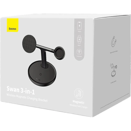 Kup Încărcător Inductiv Baseus 3w1 15W MagSafe (negru) - BSU3498BLK - {ean13} - Sklep Home Screen