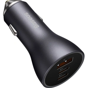 Kup Ładowarka samochodowa Baseus Golden Contactor Pro, 2x USB-C, 1x USB, 65W (szara) - BSU3499GRY - {ean13} - Sklep Home Screen