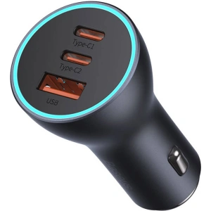Kup Ładowarka samochodowa Baseus Golden Contactor Pro, 2x USB-C, 1x USB, 65W (szara) - BSU3499GRY - {ean13} - Sklep Home Screen