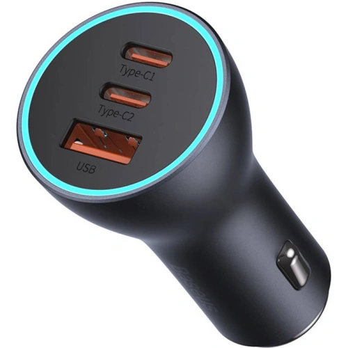 Buy Baseus Golden Contactor Pro Car Charger 2x USB-C, 1x USB, 65W (gray) - BSU3499GRY - {ean13} - Home Screen Store Europe