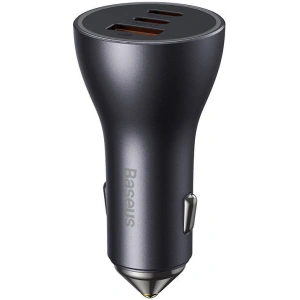Kup Ładowarka samochodowa Baseus Golden Contactor Pro, 2x USB-C, 1x USB, 65W (szara) - BSU3499GRY - {ean13} - Sklep Home Screen