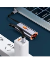 Adapter USAMS 4w1 2xUSB-C / USB-C na USB-A/ USB-C na Lightning 60W stalowy/steel SJ560USB01