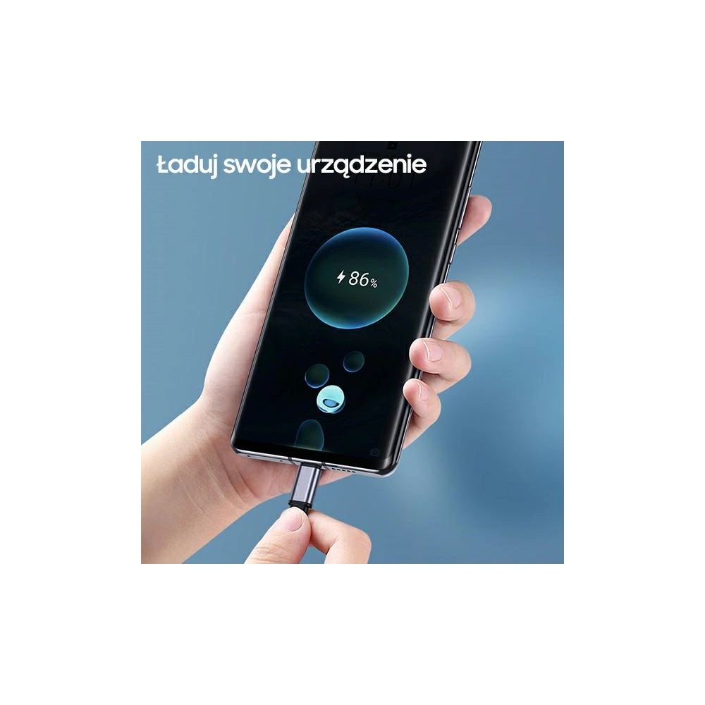 Adapter USAMS 4w1 2xUSB-C / USB-C na USB-A/ USB-C na Lightning 60W stalowy/steel SJ560USB01