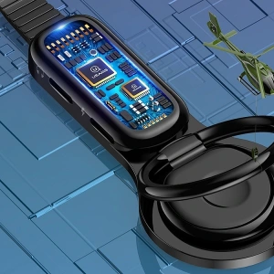 USAMS Adapter AU06 2in1 Lightning - 2 x Lightning + ring holder black SJ274LN01 (US-SJ274)