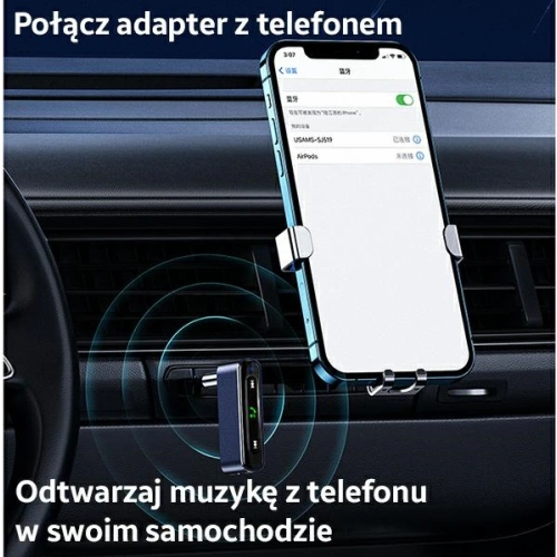 Kup USAMS Audio Bluetooth 5.0 Adapter - Klinke 3.5mm grau/grey SJ519JSQ01 - USA010GRY - {ean13} - Sklep Home Screen