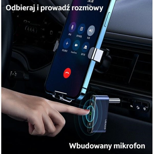 Kup Adaptér USAMS audio Bluetooth 5.0 - jack 3.5mm šedý/grey SJ519JSQ01 - USA010GRY - {ean13} - Sklep Home Screen