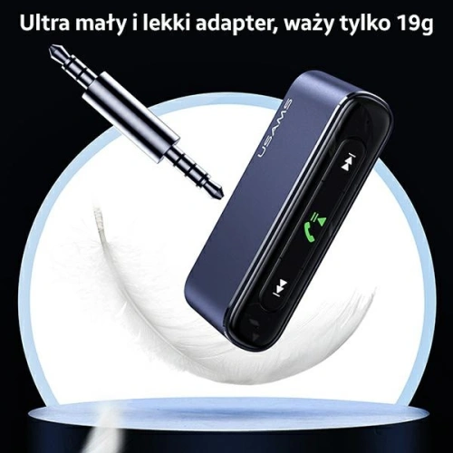 Kup USAMS Audio Bluetooth 5.0 Adapter - Klinke 3.5mm grau/grey SJ519JSQ01 - USA010GRY - {ean13} - Sklep Home Screen