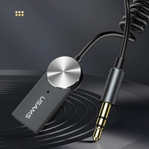 Kup Adapter USAMS Audio Bluetooth 5.0 USB-AUX Grau/Tarnish SJ464JSQ01 - USA013TAR - {ean13} - Sklep Home Screen
