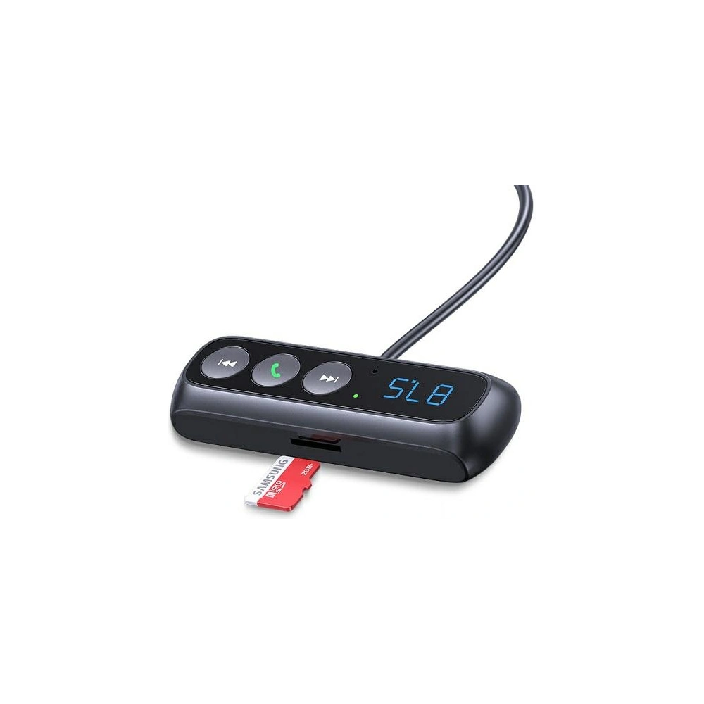 Adapter USAMS audio Bluetooth 5.0 zestaw głośnomówiący + transmiter FM czarny/black SJ503JSQ01