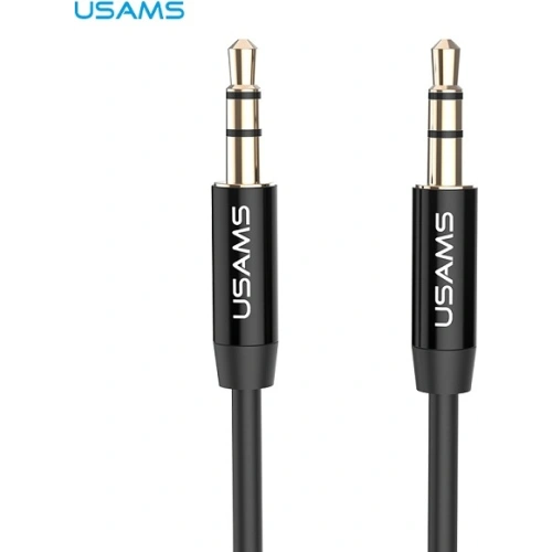 Kup Adaptor USAMS jack audio 3,5m - 3,5m 1m negru/black YP101 - USA016BLK - {ean13} - Sklep Home Screen