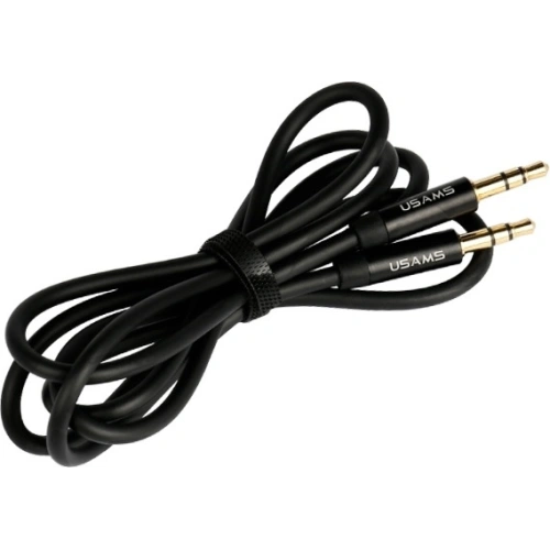 Kup Adaptor USAMS jack audio 3,5m - 3,5m 1m negru/black YP101 - USA016BLK - {ean13} - Sklep Home Screen