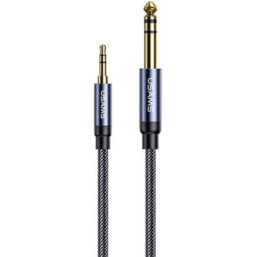 Kup Adaptor USAMS jack audio 3,5mm - 6,35mm 1.2m negru/black SJ539YP01 - USA018BLK - {ean13} - Sklep Home Screen
