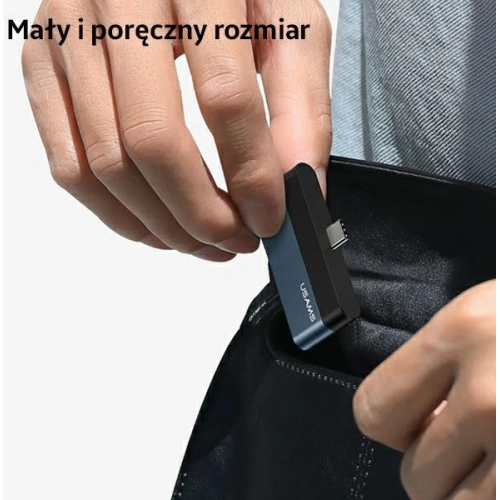 Kup Hub USAMS USB 2.0/USB 3.0/USB-C grau/grey SJ490HUB01 - USA020GRY - {ean13} - Sklep Home Screen
