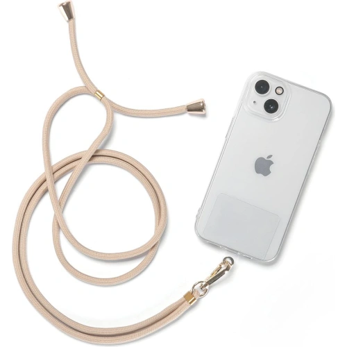 Kup Smycz pentru telefon Tech-Protect Chain Universal Strap Bej/Auriu - THP1280BEIGLD - {ean13} - Sklep Home Screen