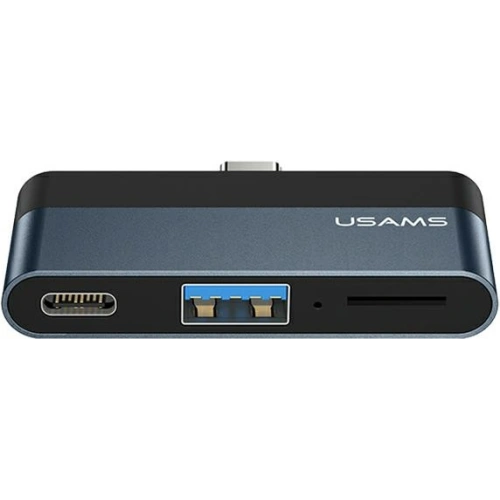 Kup USAMS USB 3.0/USB-C/Micro SD Hub grau/grey SJ491HUB01 - USA022GRY - {ean13} - Sklep Home Screen