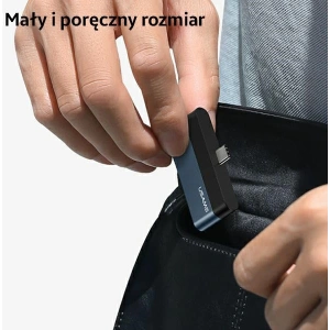 Hub USAMS USB 3.0/USB-C/Micro SD szürke/grau SJ491HUB01