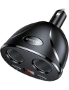 Adaptér USAMS C16 2 zásuvky 2xUSB 96W Rychlé nabíjení černý/black CC99TC01 rozbočovač
