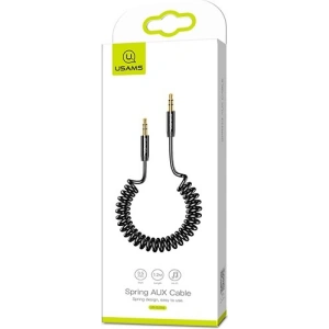 Kup USAMS Spring Audio-Jack-Adapter 3,5mm - 3,5mm 1,2m schwarz/black SJ256YP01 - USA032BLK - {ean13} - Sklep Home Screen