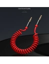 Kup Adapter USAMS Spring Audio-Klinke 3,5mm - 3,5mm 1,2m rot/red SJ256YP02 - USA033RED - {ean13} - Sklep Home Screen