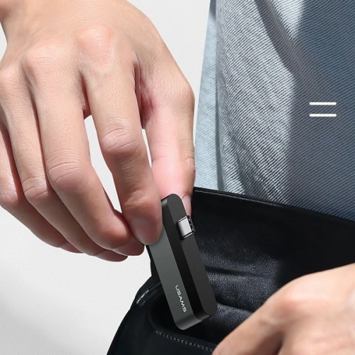 Kup Adaptér USAMS USB-C Mini HUB 2xUSB + Micro SD šedý/SJ463HUB01 - USA034GRY - {ean13} - Sklep Home Screen