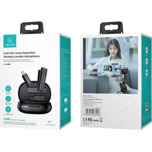 Kup Bezprzewodowy mikrofon krawatowy USAMS ENC 2.4G Wireless Lavalier Microphone Lightning ZB244MKF01 - USA042 - {ean13} - Sklep Home Screen