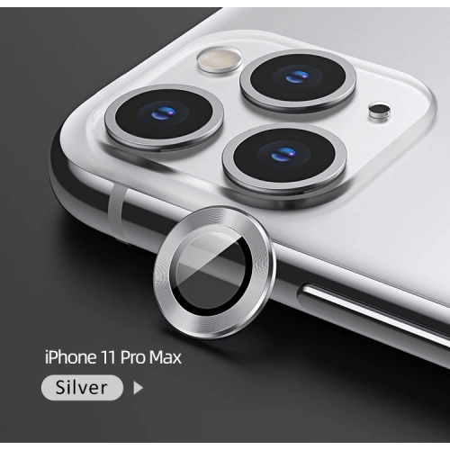 Kup USAMS Kamera Lencse Üveg Apple iPhone 11 Pro Max fém gyűrű ezüst/silver BH573JTT03 - USA051SLV - {ean13} - Sklep Home Screen