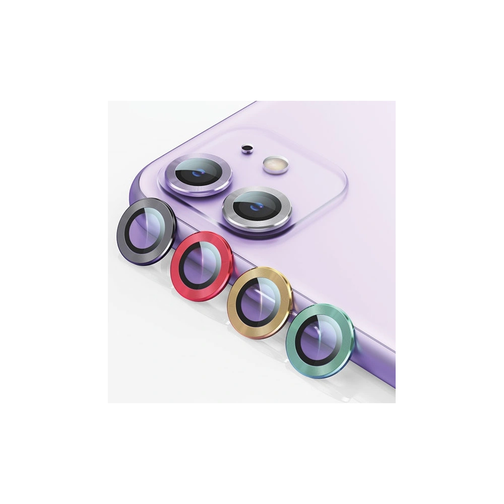 Nakładka USAMS Camera Lens Glass Apple iPhone 11 Pro Max metal ring szary/grey BH573JTT01