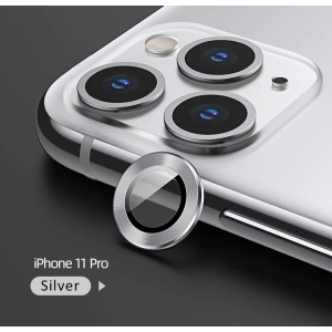 Kup Nakładka USAMS Camera Lens Glass Apple iPhone 11 Pro metal ring srebrny/silver BH571JTT03 - USA055SLV - {ean13} - Sklep Home Screen