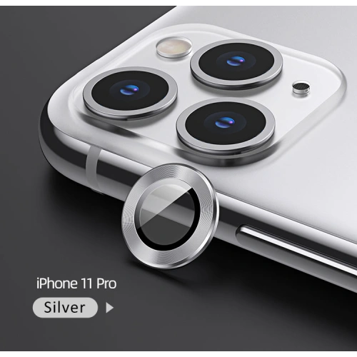 Kup USAMS Kamera Lencse Üveg Apple iPhone 11 Pro fém gyűrű ezüst/silver BH571JTT03 - USA055SLV - {ean13} - Sklep Home Screen
