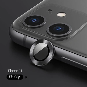 Kup Nakładka USAMS Camera Lens Glass Apple iPhone 11 Pro metal ring szary/grey BH571JTT01 - USA056GRY - {ean13} - Sklep Home Screen