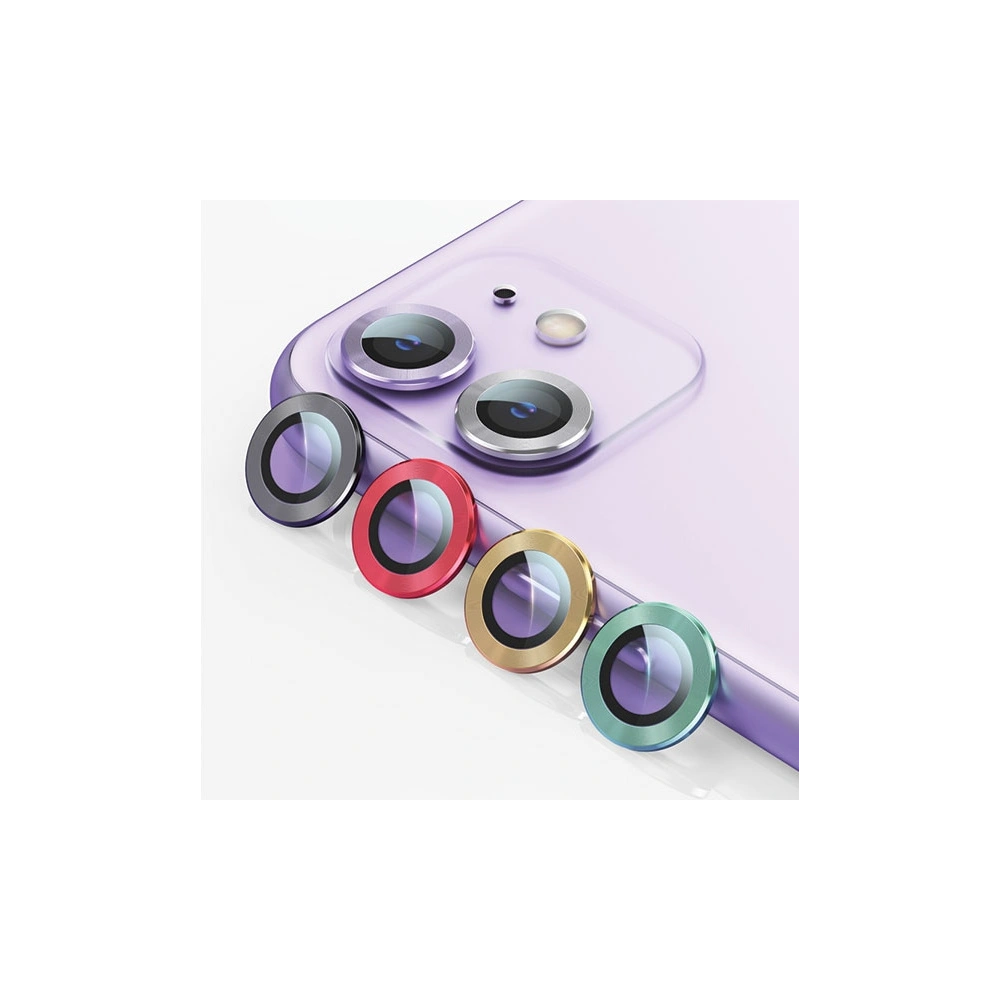 Nakładka USAMS Camera Lens Glass Apple iPhone 11 metal ring purpurowy/purple BH572JTT04