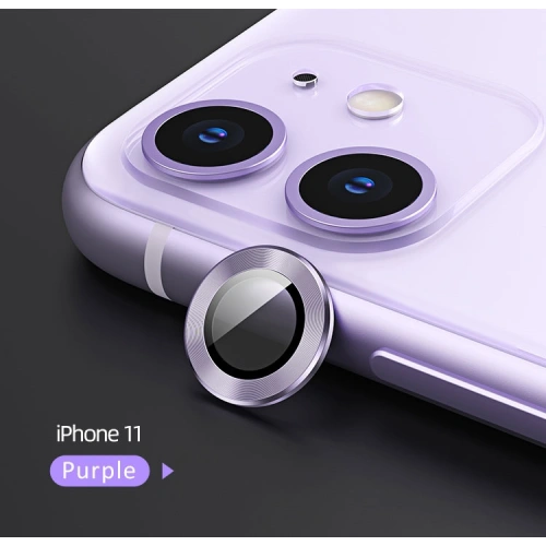 Kup USAMS Kamera Lencse Üveg Apple iPhone 11 fém gyűrű lila/purple BH572JTT04 - USA064 - {ean13} - Sklep Home Screen