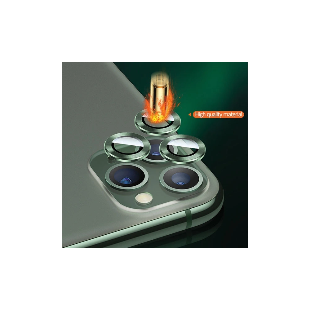 Nakładka USAMS Camera Lens Glass Apple iPhone 11 metal ring purpurowy/purple BH572JTT04